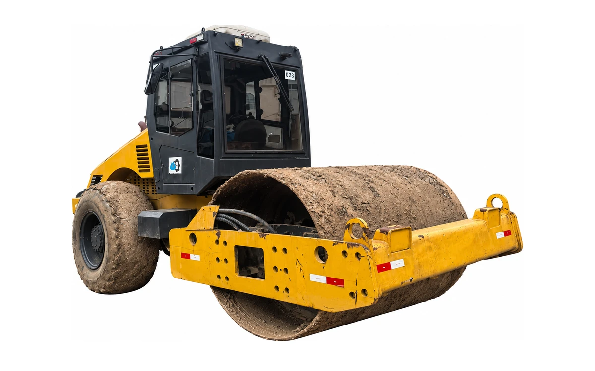 Rolo compactador de cilindro liso da frota da FMC